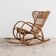 Poltrona a Dondolo Rocking Chair Francese Vintage Design Modernariato