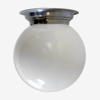Opaline globe ceiling lamp – 50s