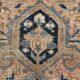 Vintage Cream & Navy Blue Persian Rug, 213x298Cm