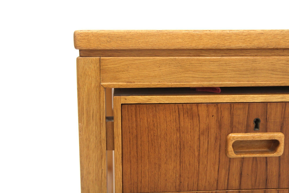 Scandinavian desk in teak and oak, Sweden, 1960
