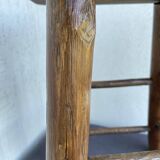 Chestnut and bamboo stool