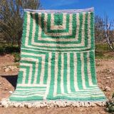 Traditional handmade pure wool rug, size 140 x 260 cm