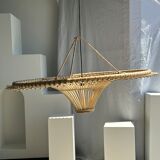 Suspension rattan saucer iron frame D:120 H:60