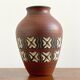Vintage brown ceramic German vase, Mid Century West Germany pottery