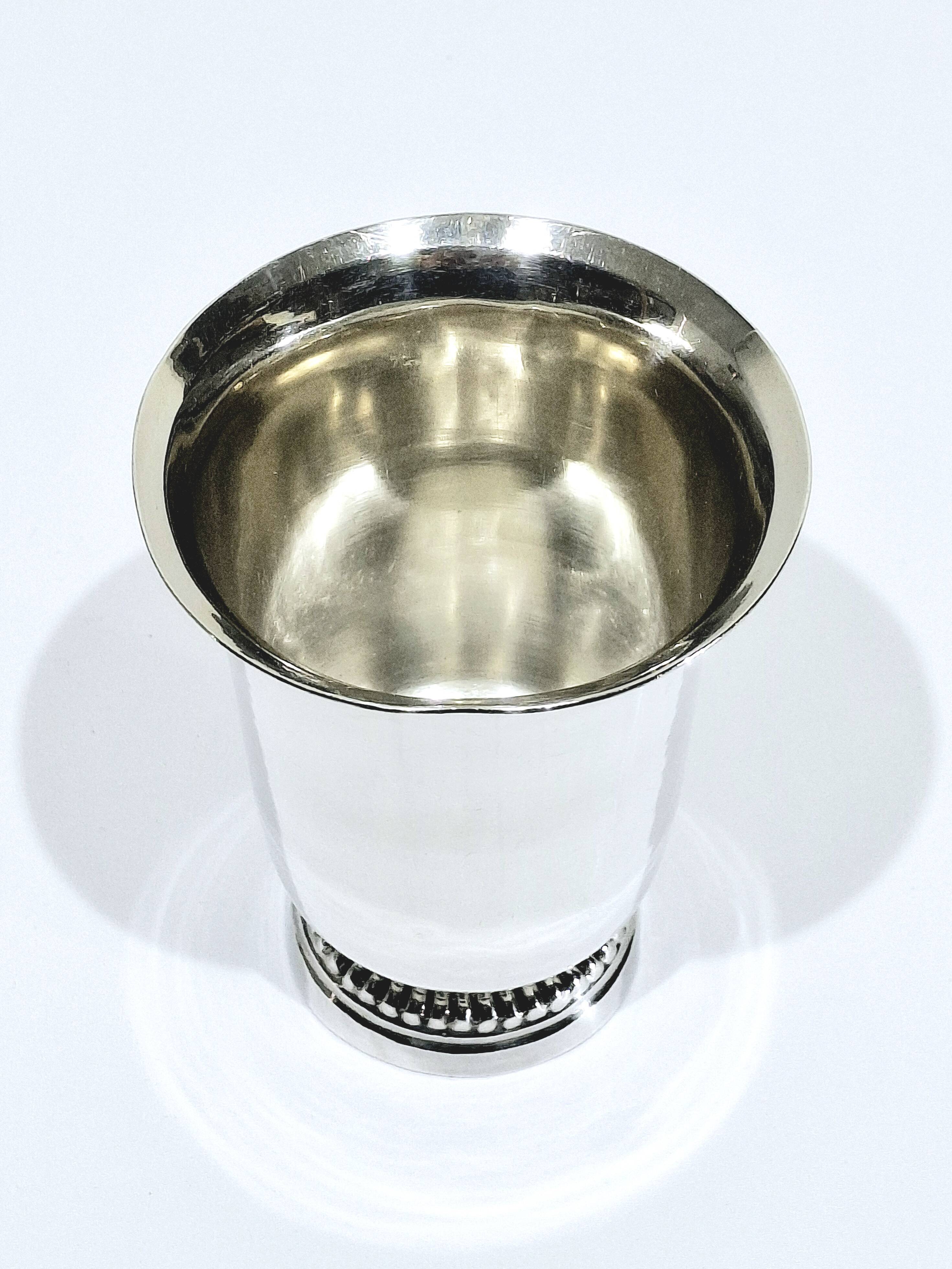 Sterling Silver Cup with Pedestal and Second Rooster Hallmark