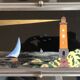 Plateau à service Art-Déco – Peinture sous verre & nacre