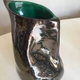 Vallauris 1960 glazed earth vase