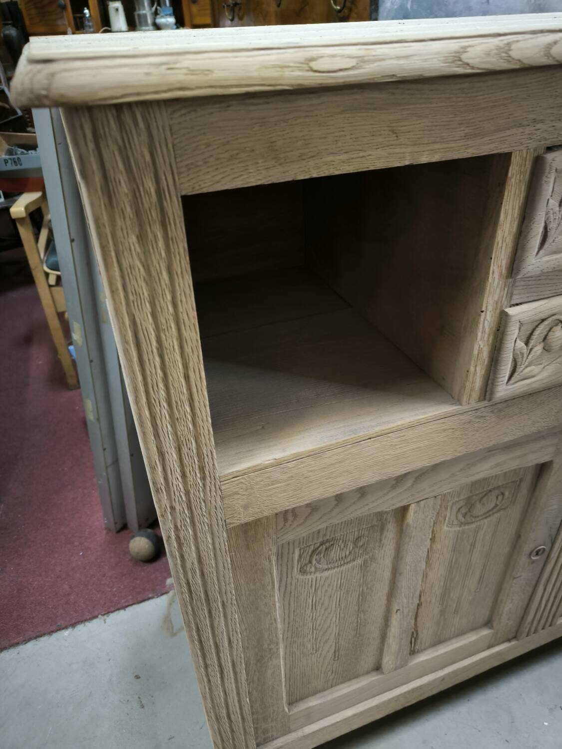 Natural solid oak sideboard circa 1920