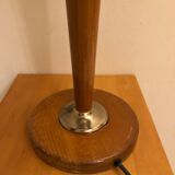 Vintage wooden foot lamp