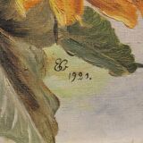 Oil on canvas sunflowers