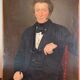 Ancient painting , portrait of a man signed A Delmére and dated 1845
