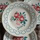 4 antique flat plates from Sarreguemines