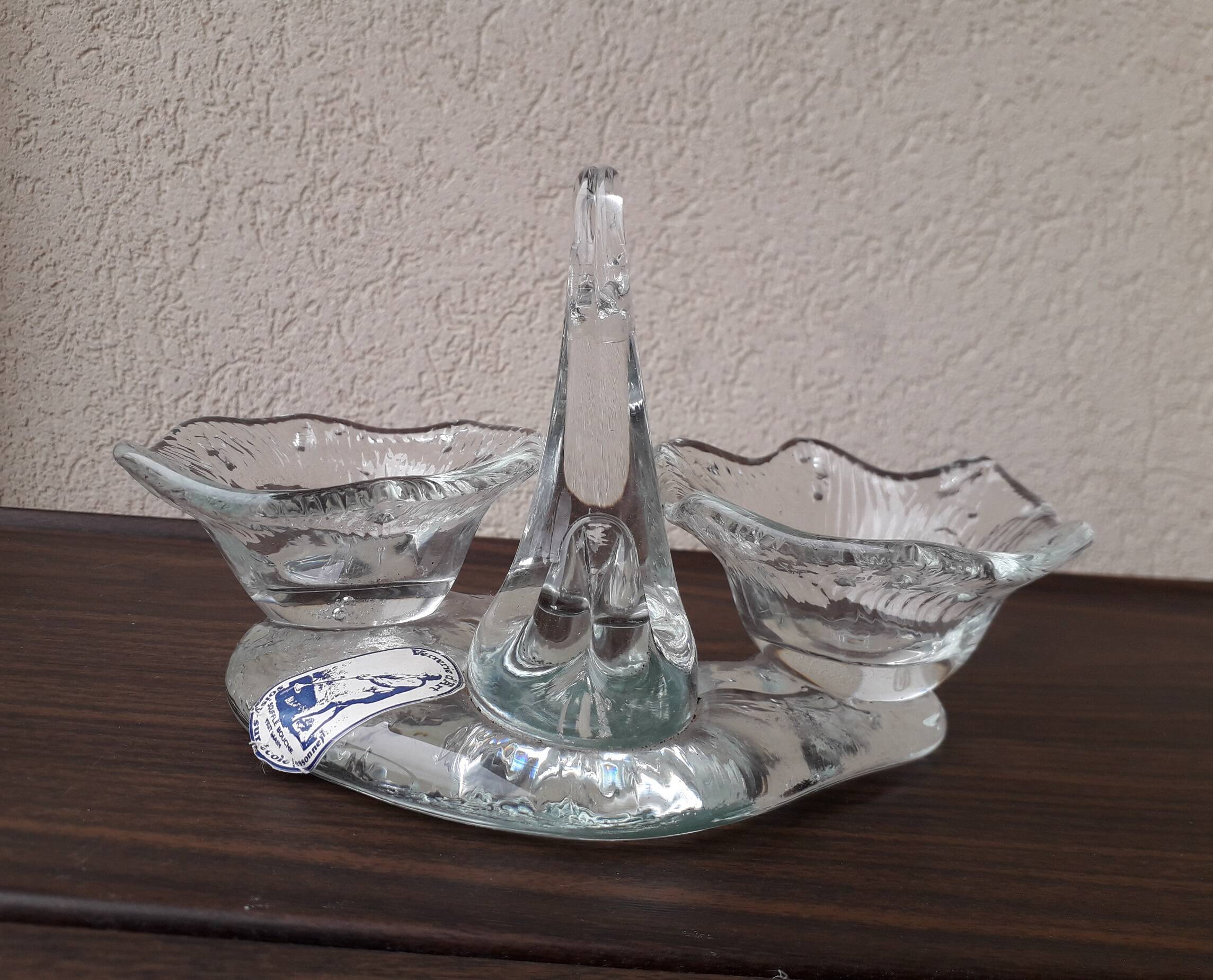 Blown glass salt cellar