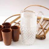 Glass orange pitcher