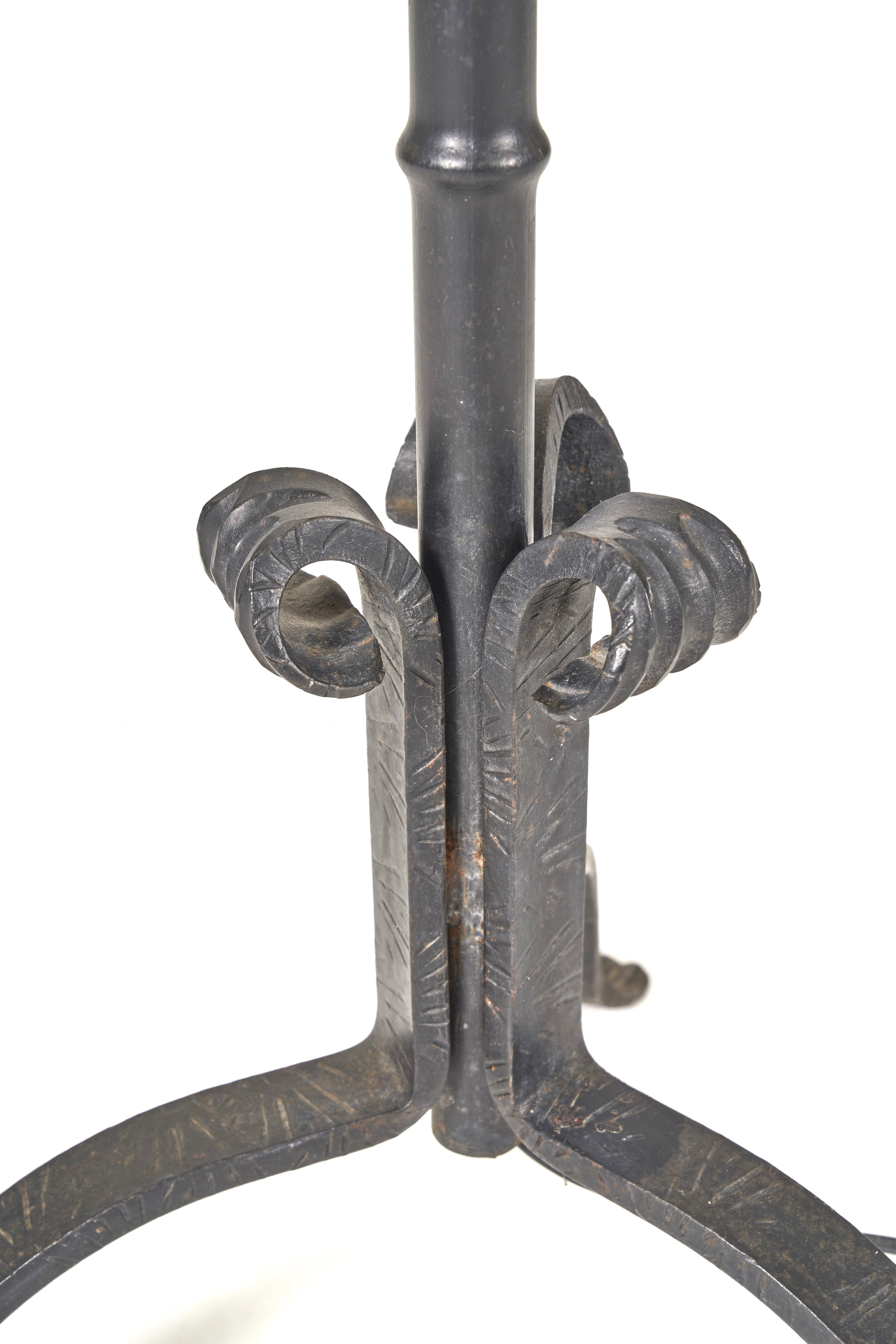 Wrought iron floor lamp 1950s.