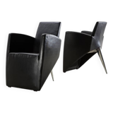 Philippe Starck Pair of J. Lang Armchairs for Driade Aleph 1987
