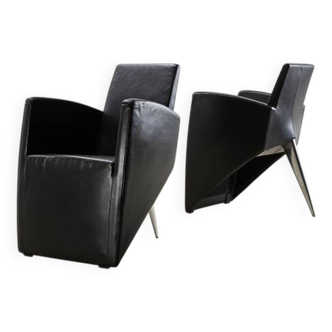 Paire de fauteuils J. Lang pour Driade Aleph 1987 de Philippe Starck