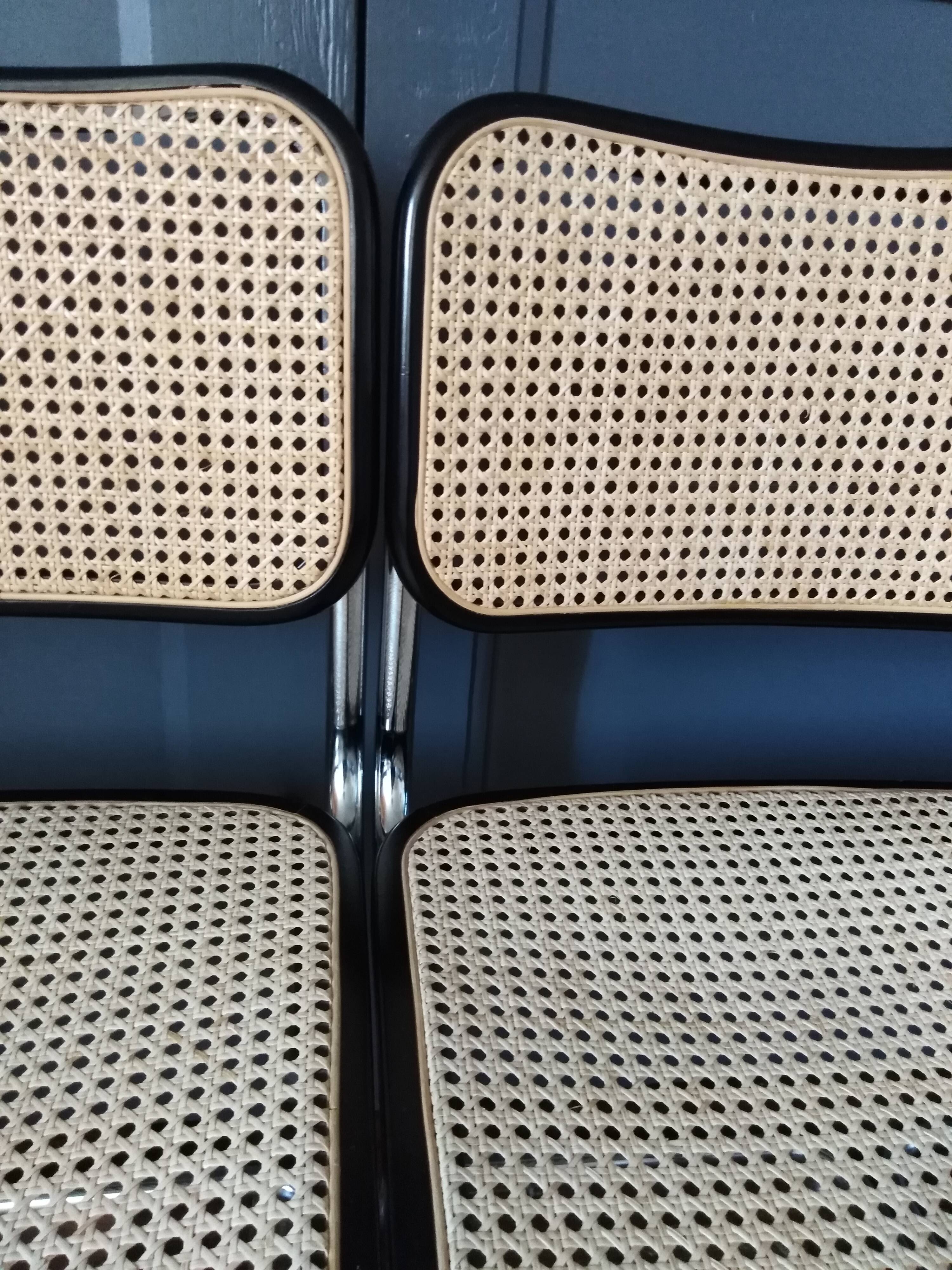 4 chairs Marcel Breuer B32 Cesca 1970