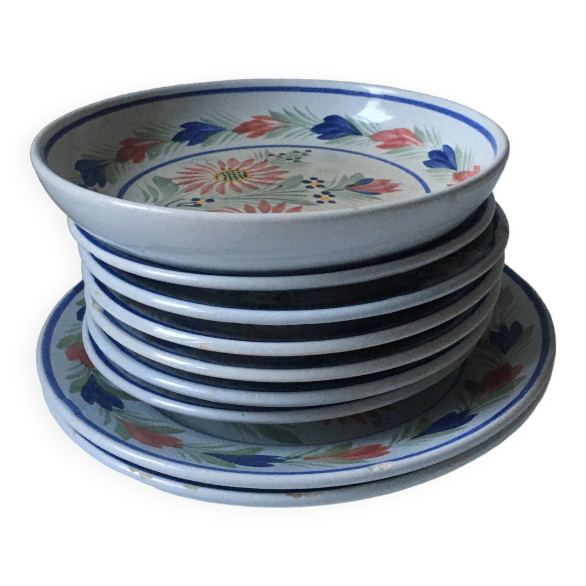 Lot of Quimper tableware