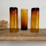 6 verres long drink ambrés