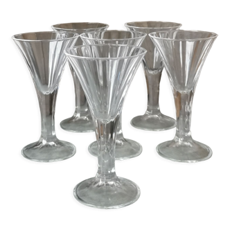 Durand Monceaux crystal liqueur glasses