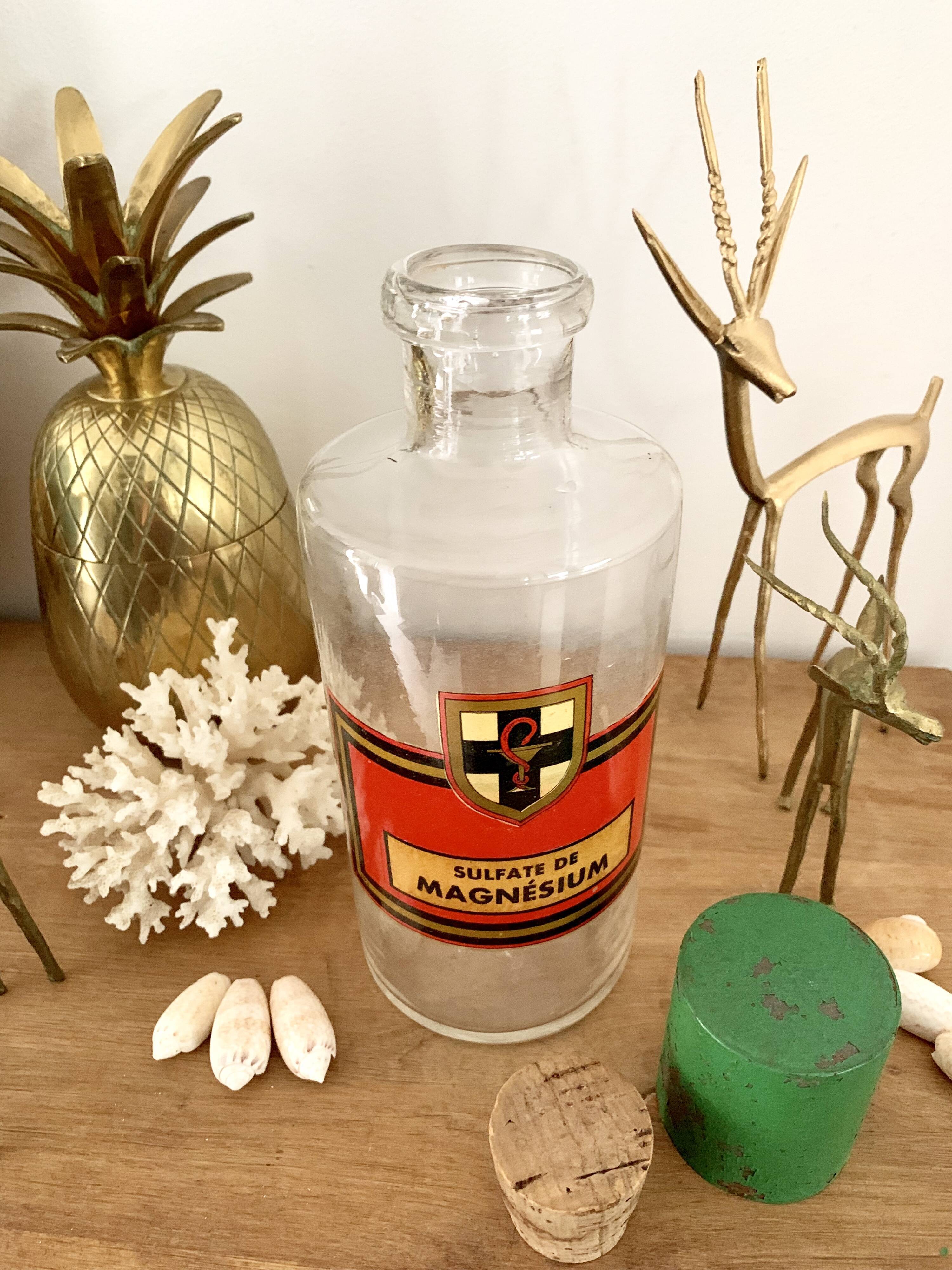 Former pharmacy bottle "Magnesium Sulfate"