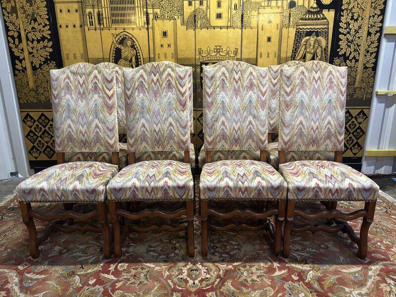 Set of 8 Louis XIII style chairs