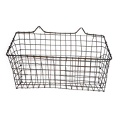Metal basket basket wire mesh vintage brass mail storage wall magazine magazine holder