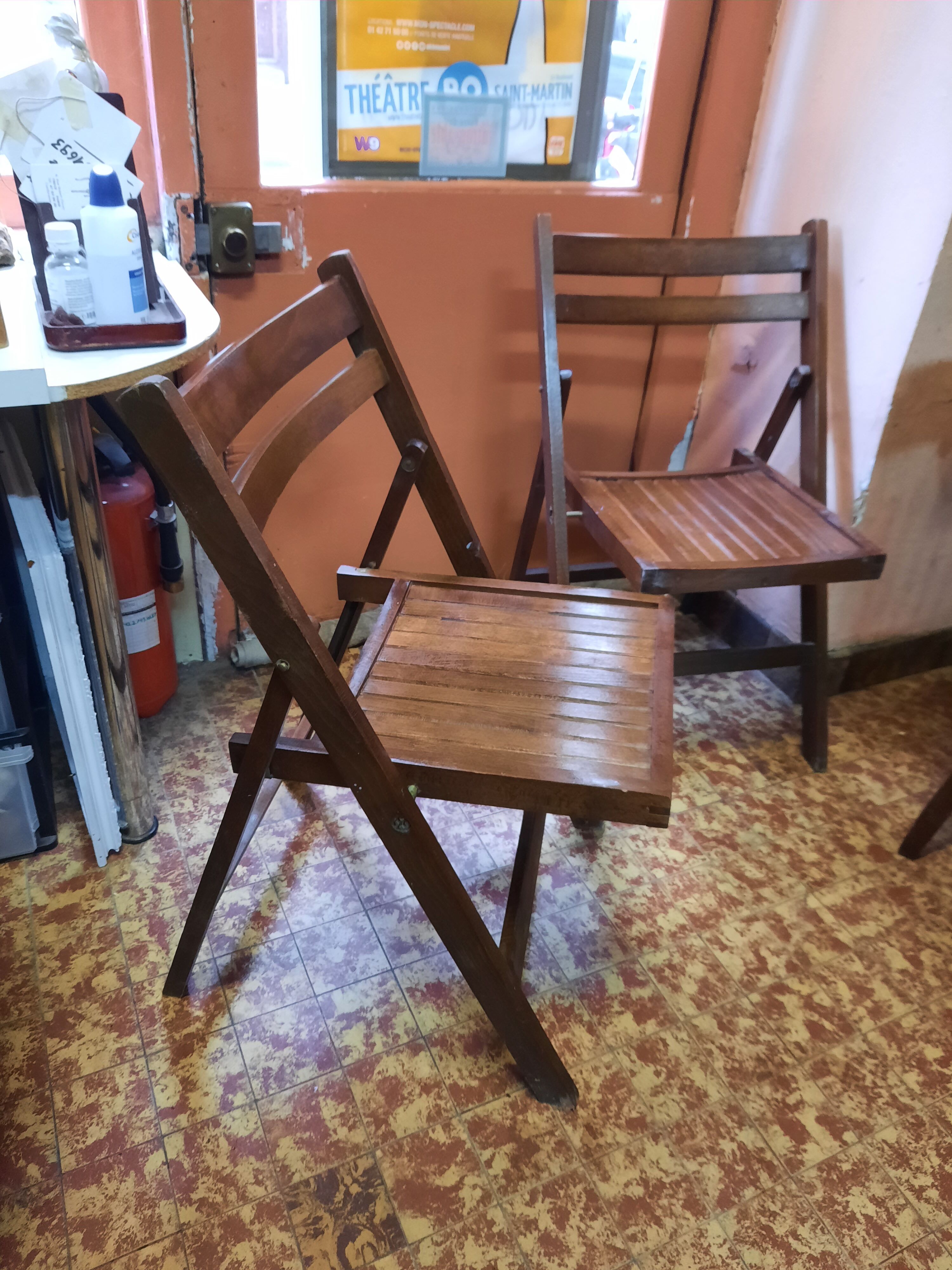 Pair of vintage folding chairs