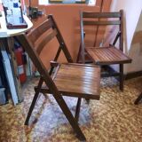 Pair of vintage folding chairs