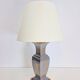 Vintage Asian Table Lamps in Pewter and Brass, 1950s, Set of 2