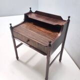 Postmodern Walnut Nightstand, Italy, 1970s