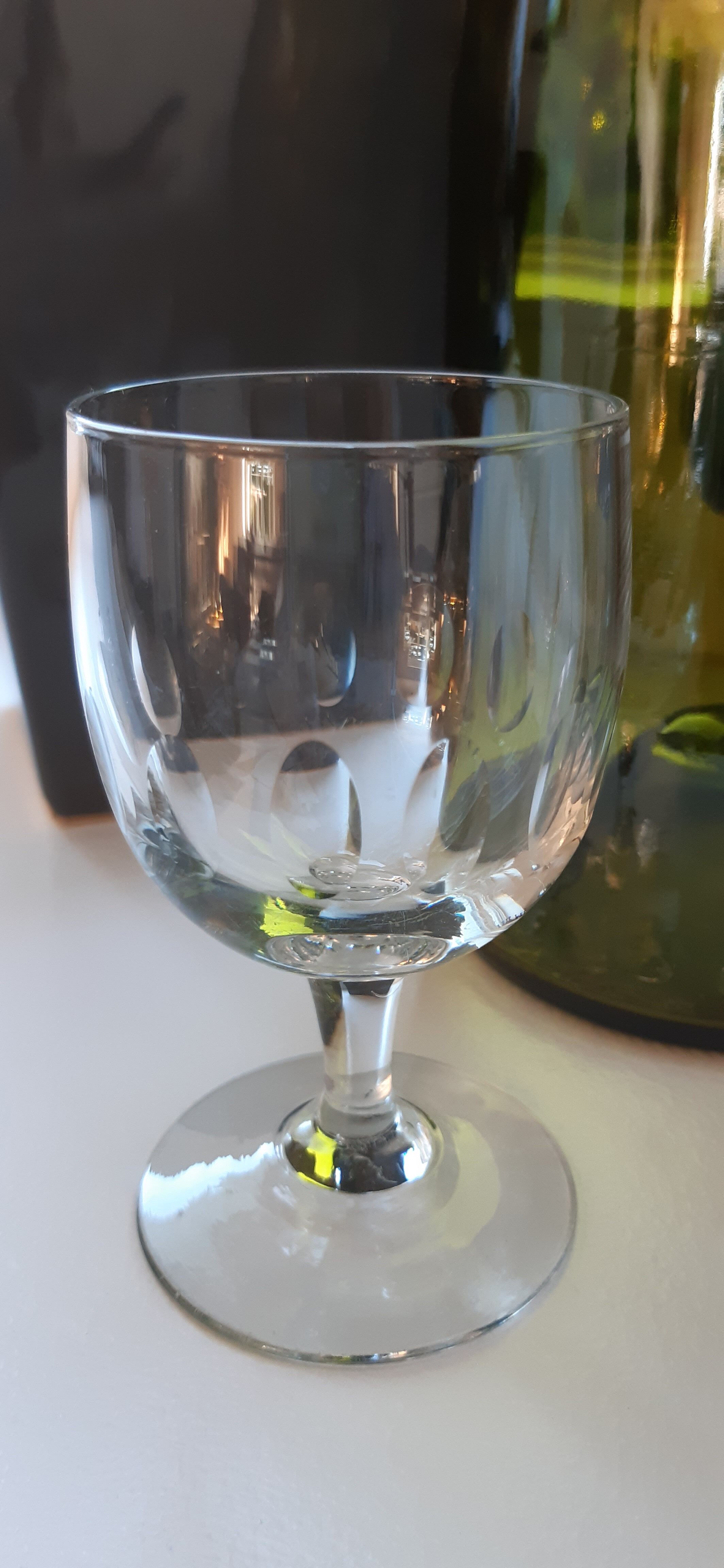 Set of 5 crystal wine glasses 30s
