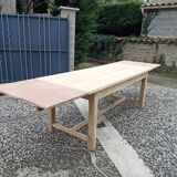Solid oak farmhouse table with extensions