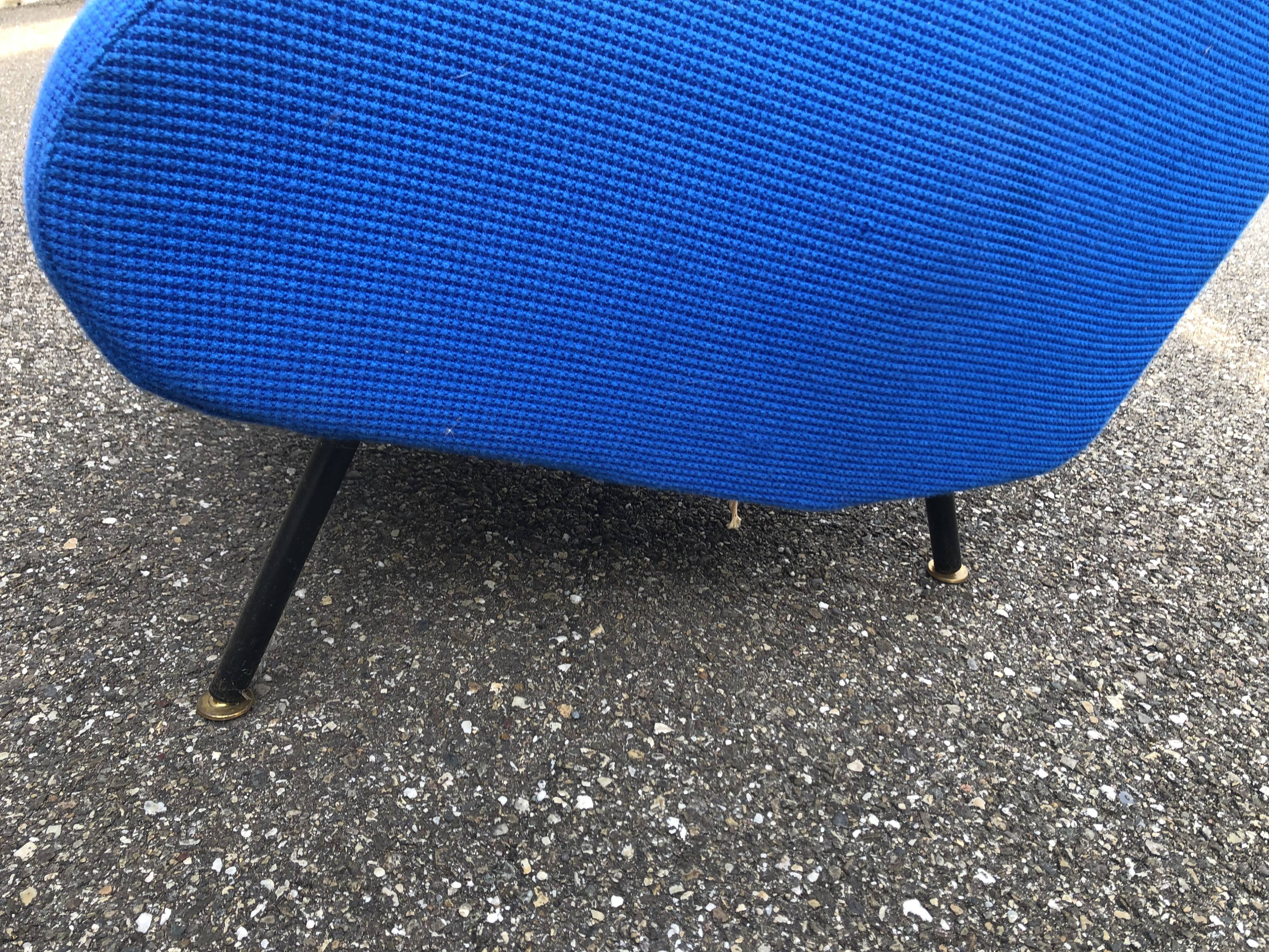 Vintage 60s Design Blue Armchairs