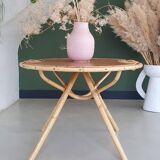 Rattan side table, 1950's
