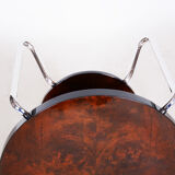 Walnut Art Deco table made in 1950s Czechia by Kovona
