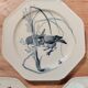Three flat plates made of ironstone - English earthenware
