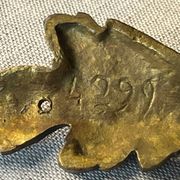 Bronze ornamental pediment signed Fournier