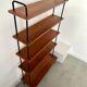 Ancienne étagère sur pied design scandinave années 50 , métal et bois vintage