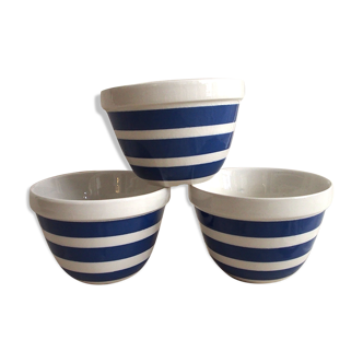 Lot of 3 bowls in earthenware