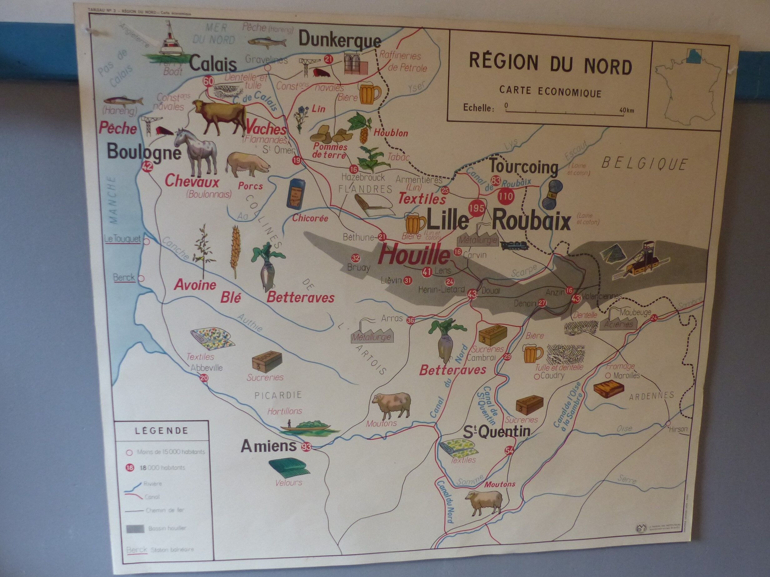 Eastern Region economic map and North Region