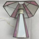 White and pink glass paste lamp