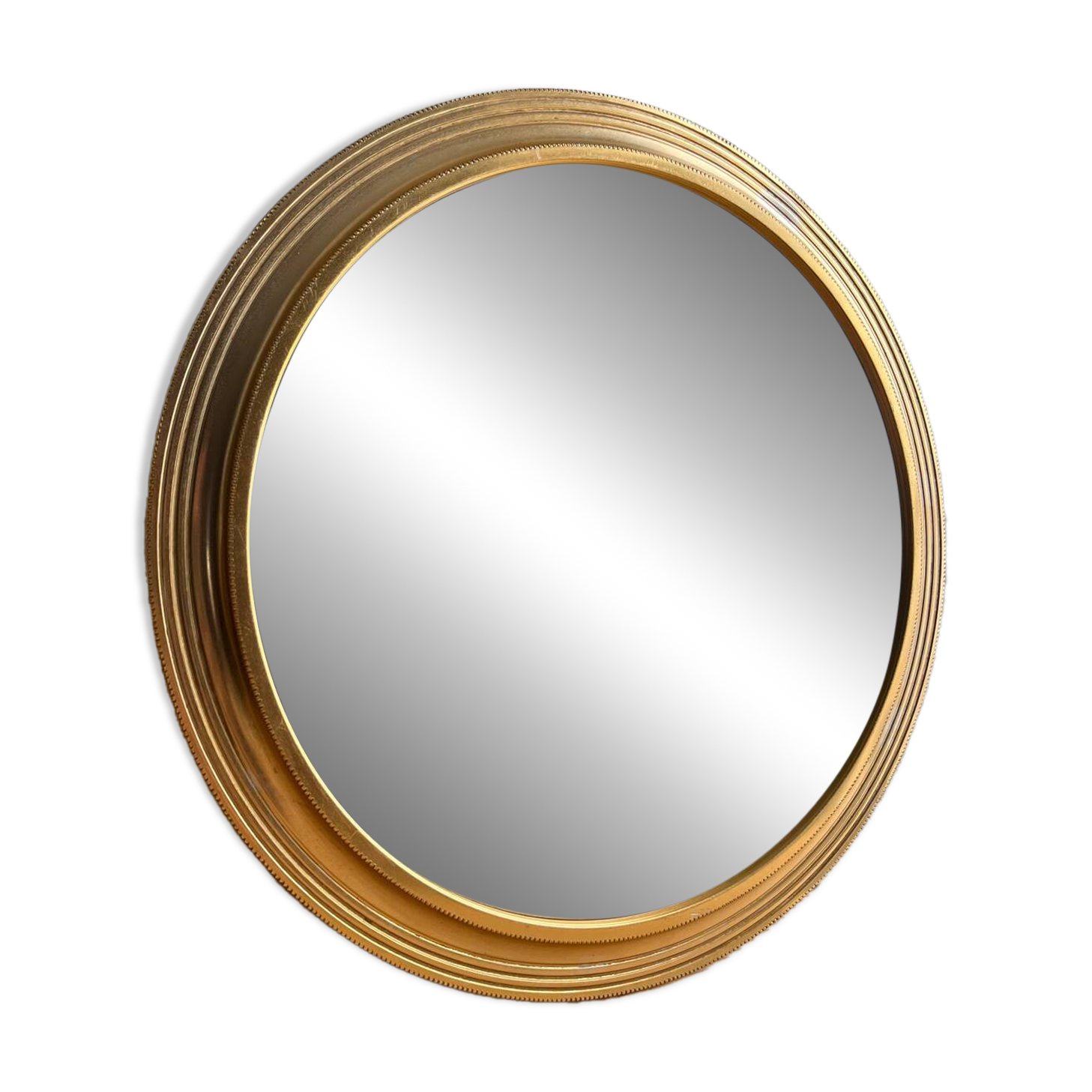 Vintage gold round mirror
