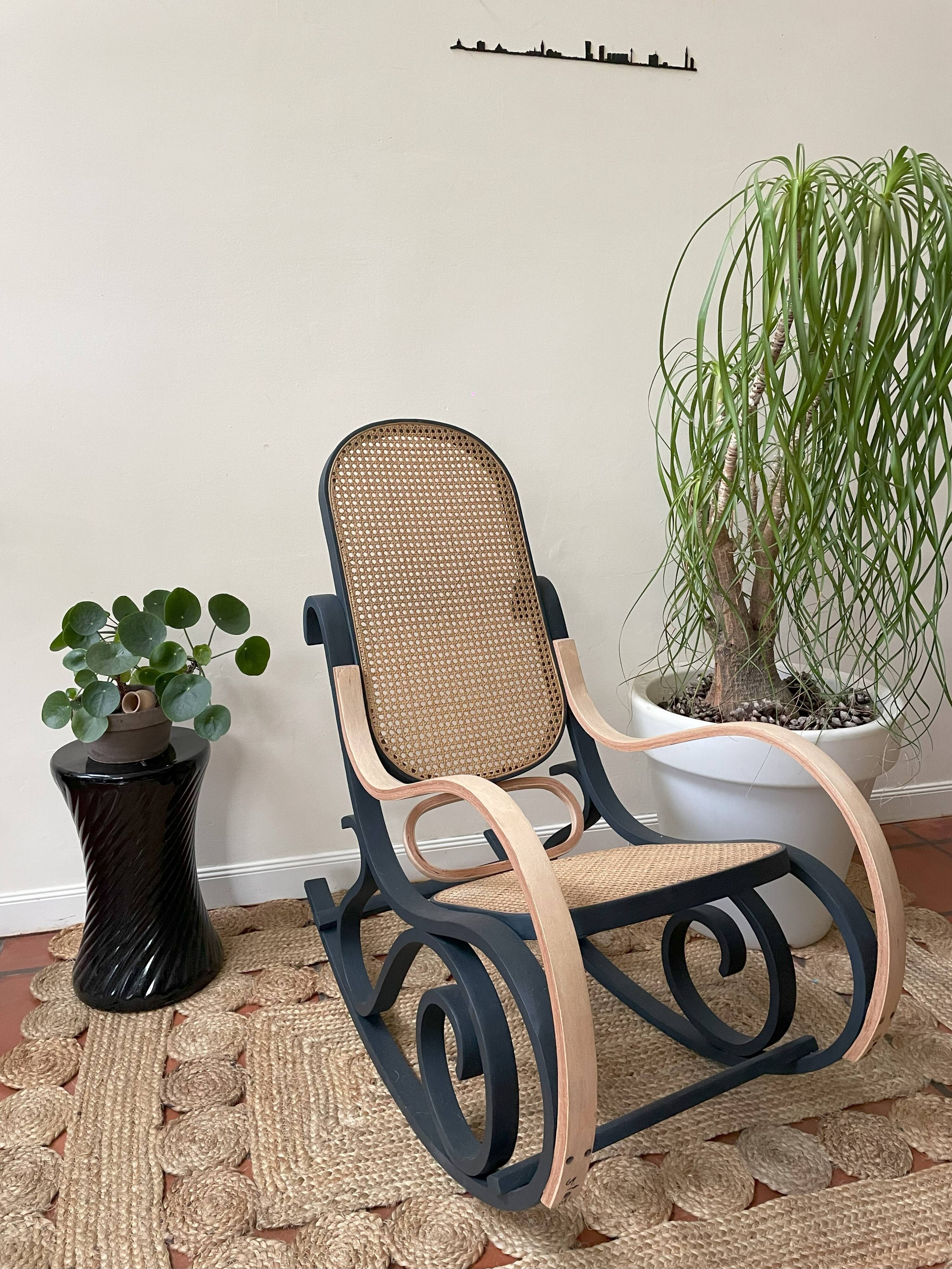 Bentwood rocking chair Paris gray/raw