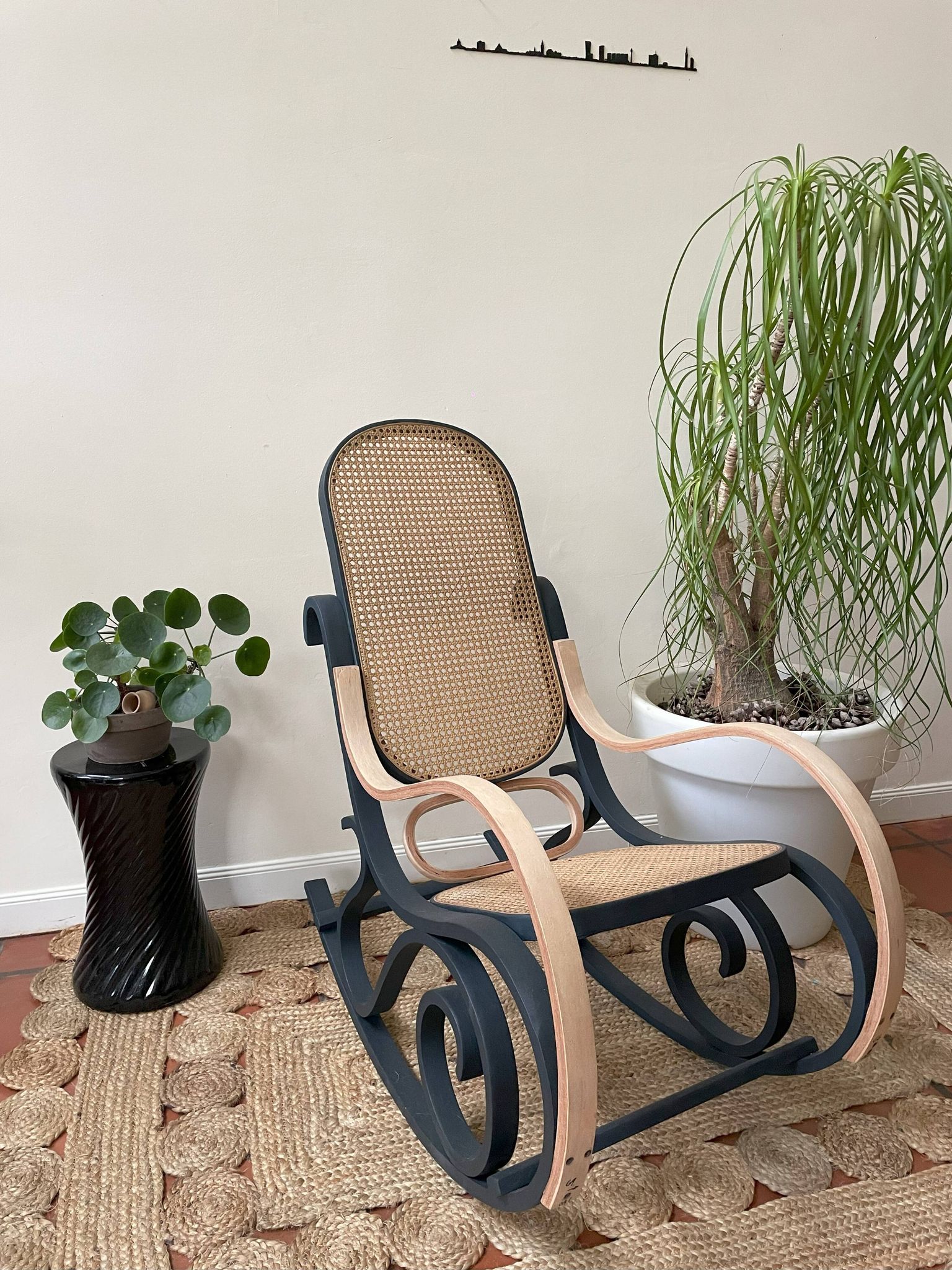 Fauteuil à bascule Bentwood gris Paris/brut