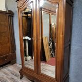 Antique mirrored wardrobe in Louis XV Rococo style