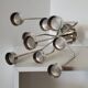 Candle holder with 9 branches in chrome-plated metal