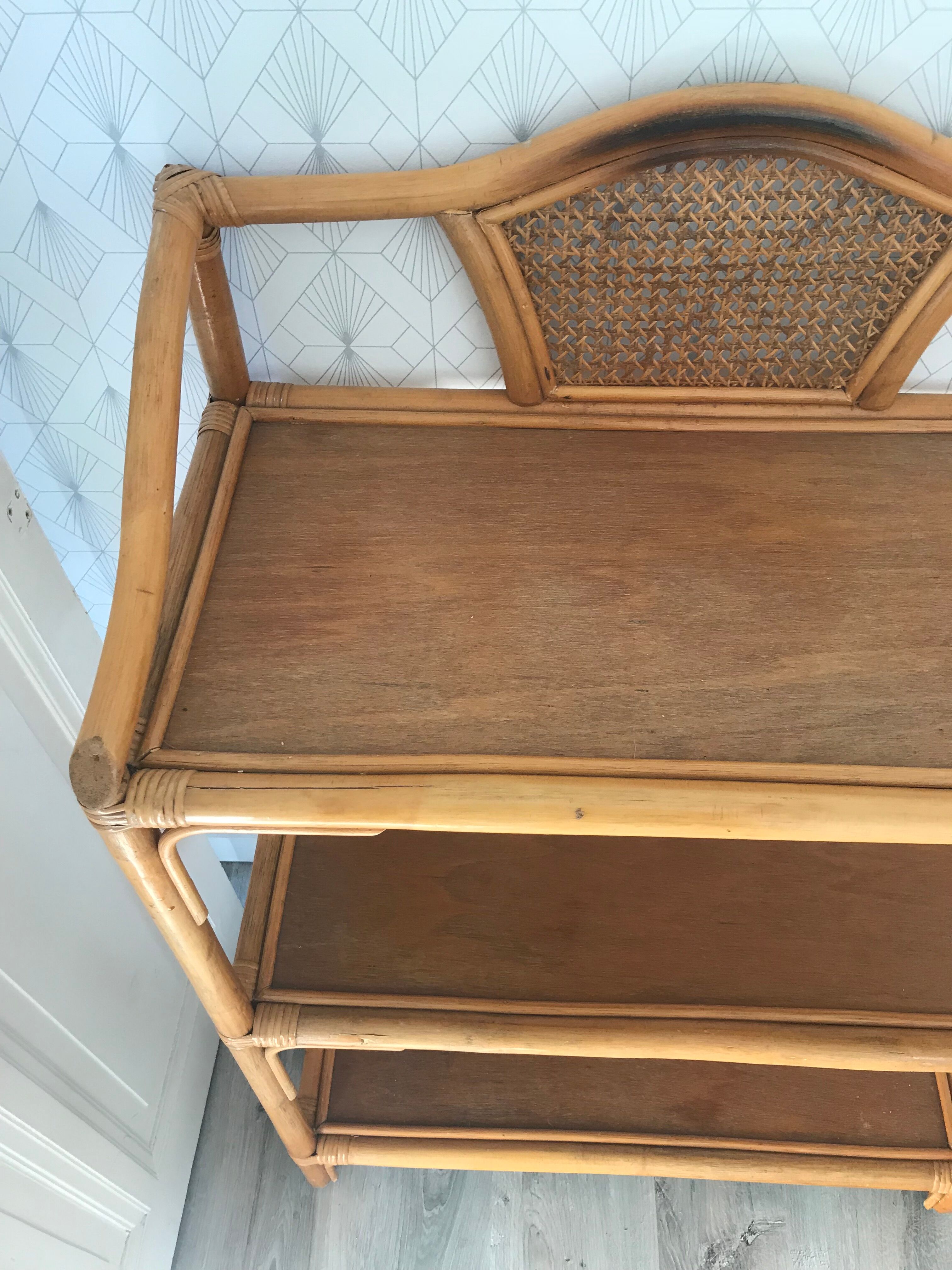 Rattan bookcase