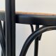 Pair of high canne stools or black curved wooden bar chairs, 1970